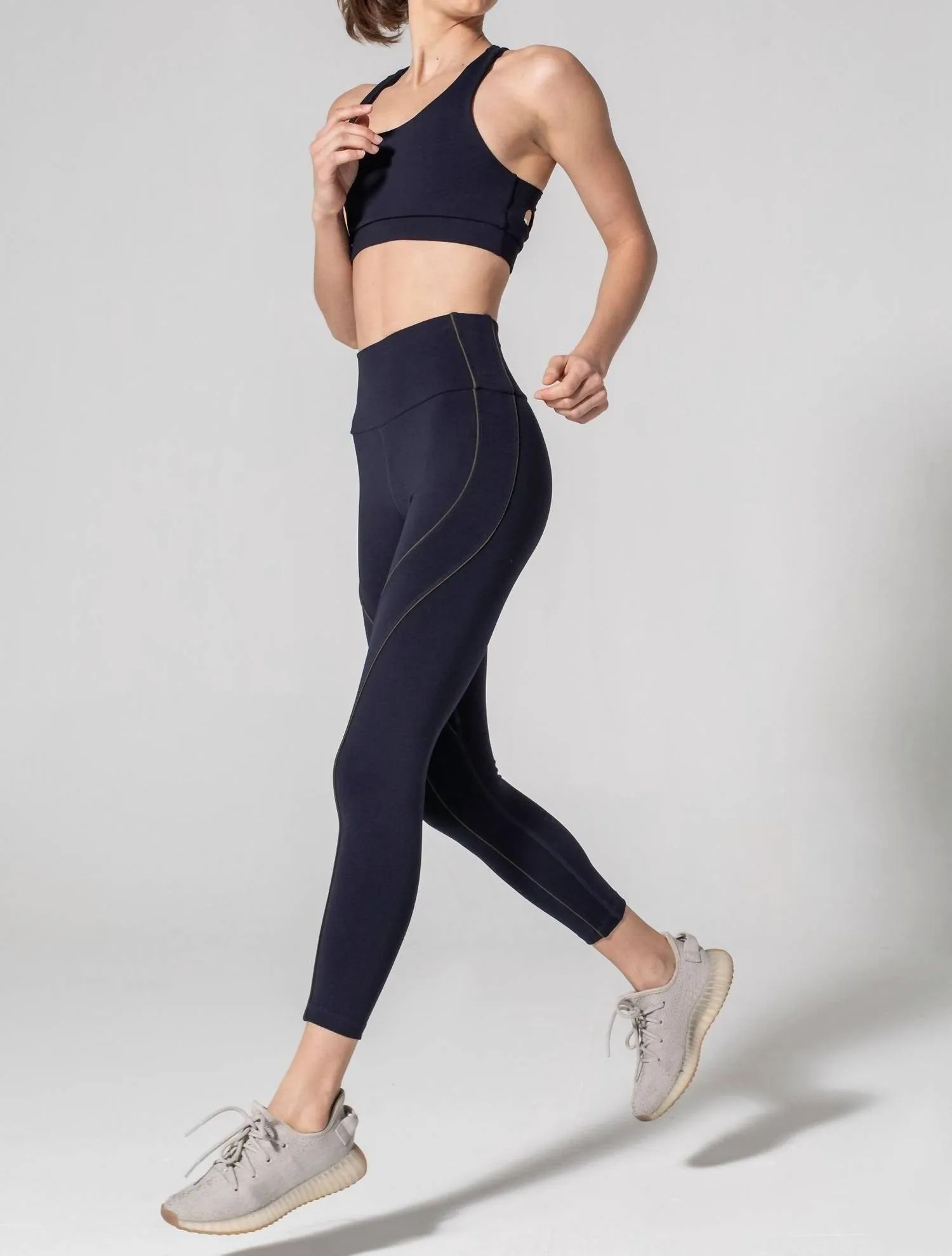 Get In Line Sports Bra In Navy