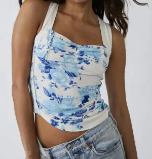 Ginger Snap Top In Ivory Toile