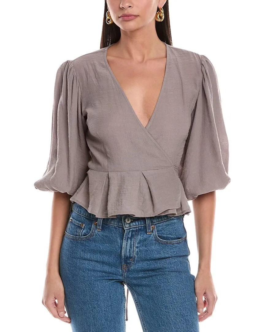 Hashttag Peplum Wrap Top