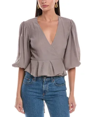 Hashttag Peplum Wrap Top