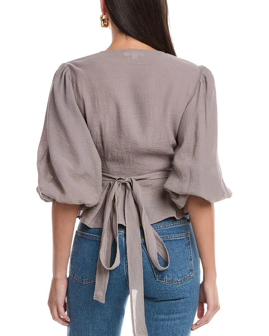 Hashttag Peplum Wrap Top