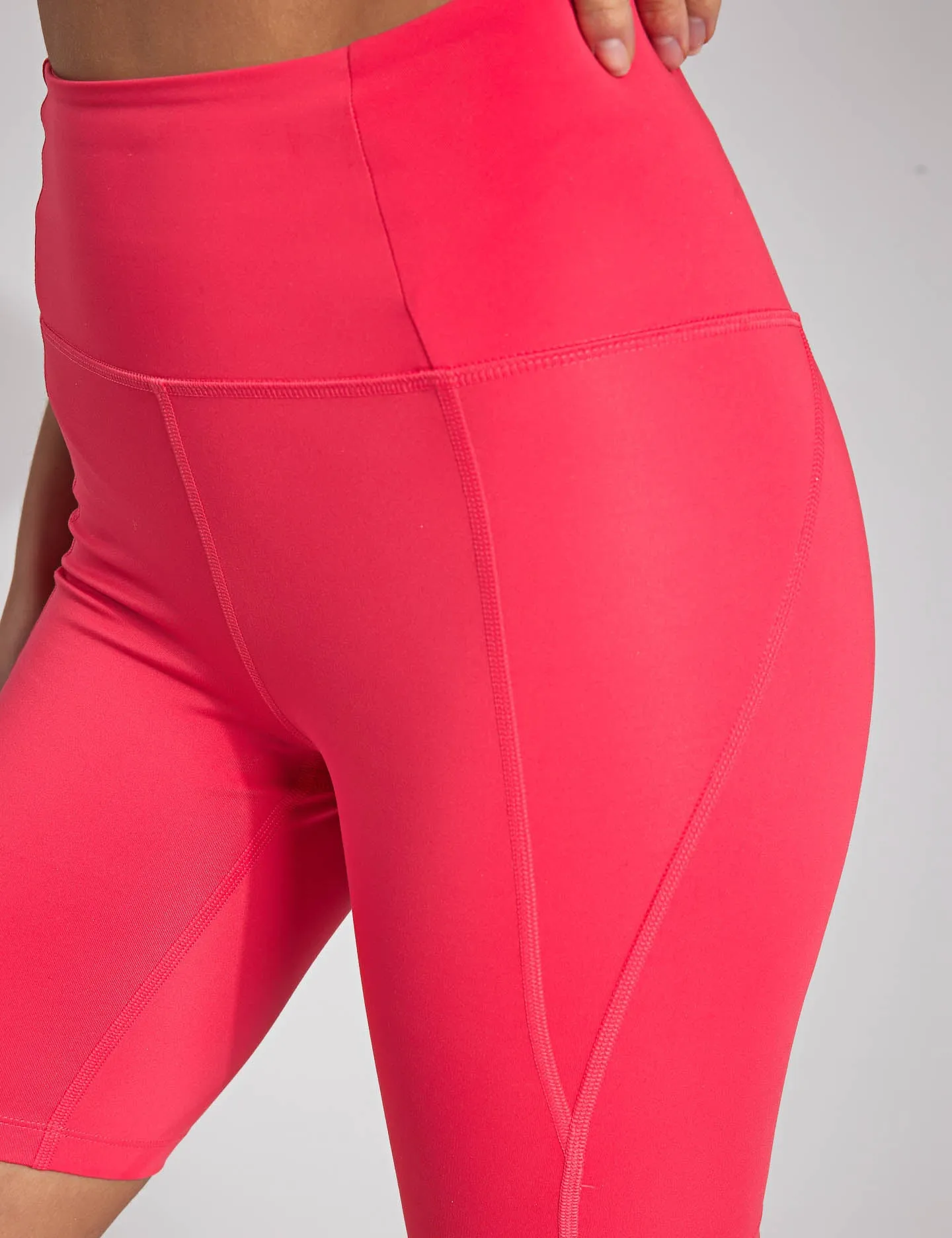 High Waisted Bike Short - Geranium