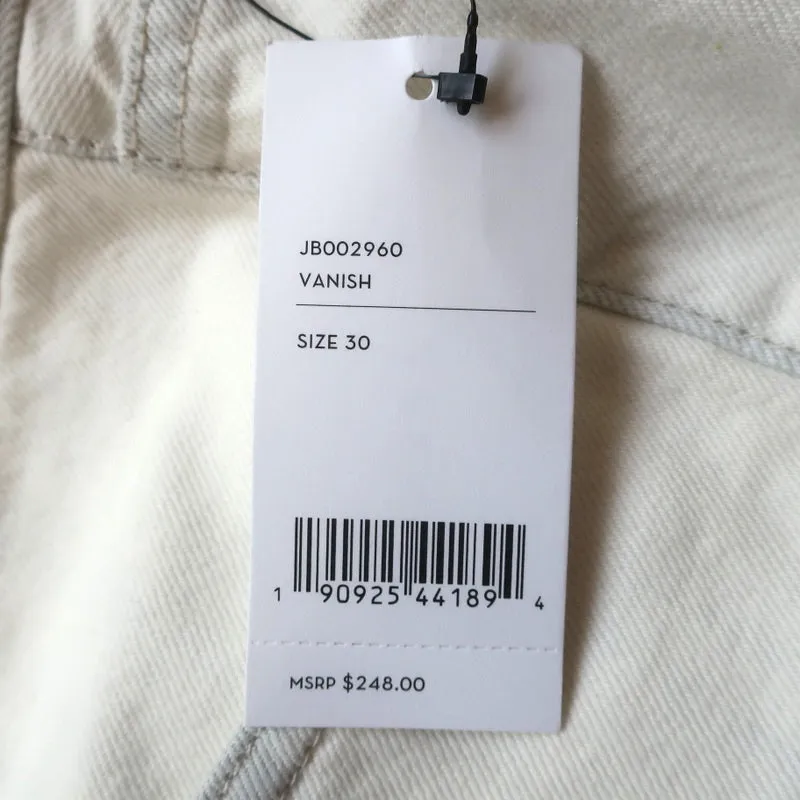 J Brand Tate Mid Rise Boy Fit Jeans Vanish Cotton-Lyocell Size 30 NEW
