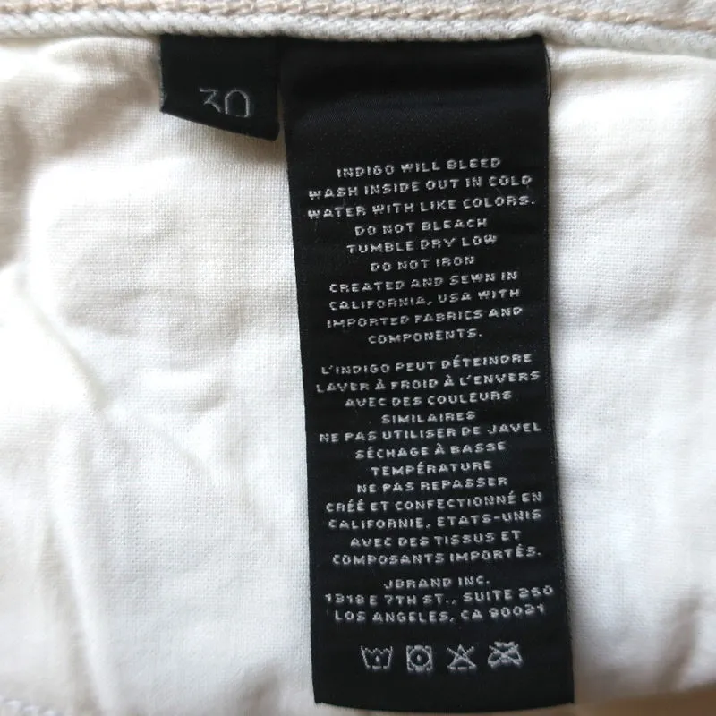 J Brand Tate Mid Rise Boy Fit Jeans Vanish Cotton-Lyocell Size 30 NEW