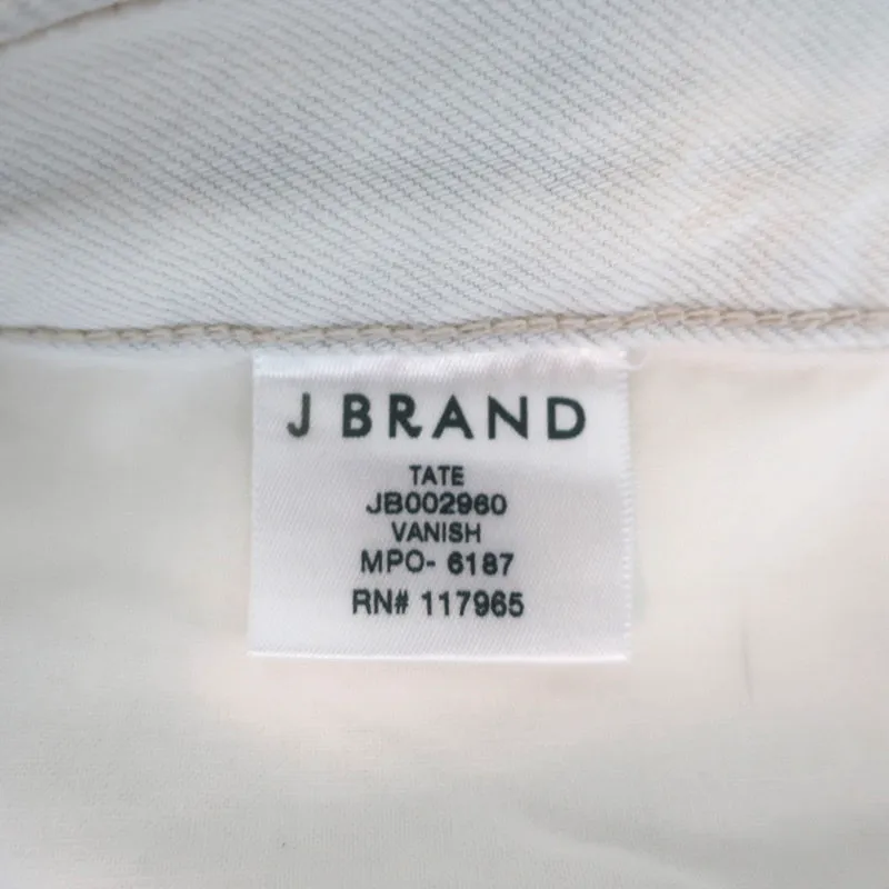 J Brand Tate Mid Rise Boy Fit Jeans Vanish Cotton-Lyocell Size 30 NEW