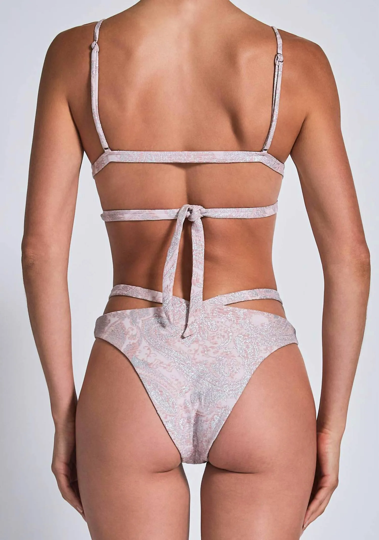 Juno Bra Top In Pink,silver