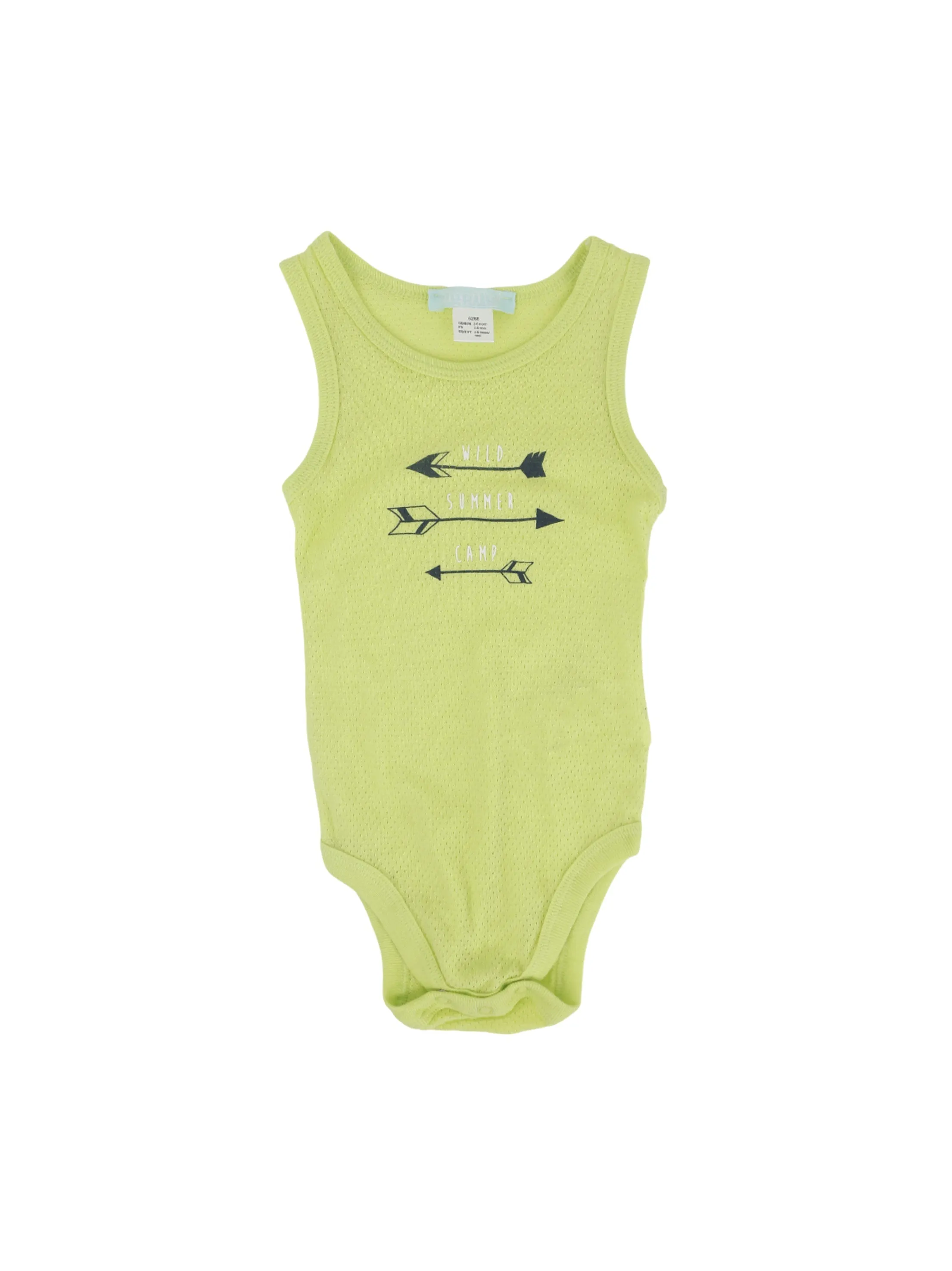 Kids Boy Graphic Printed Bodysuit,Light Green