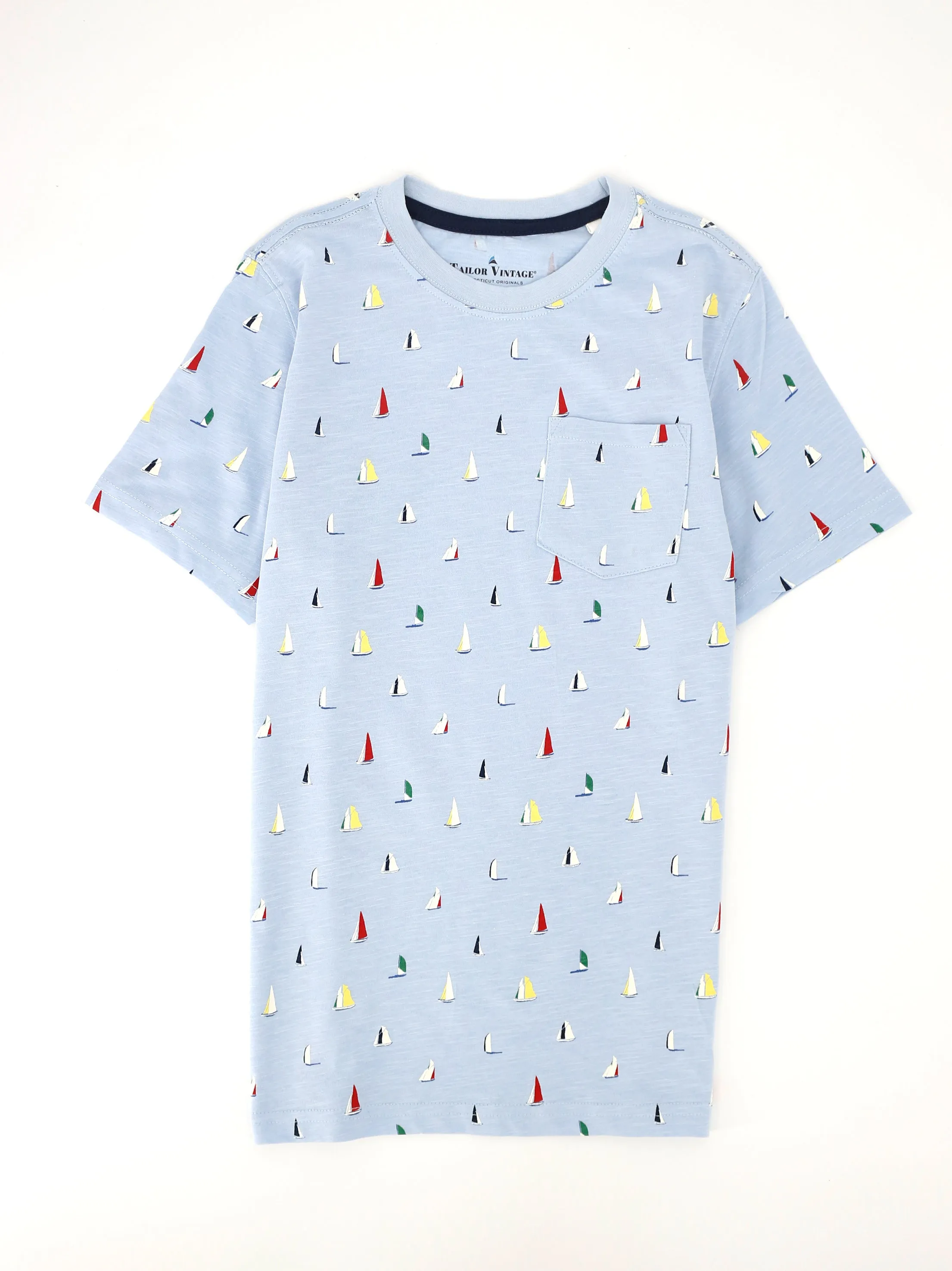 Kids Boy Graphic Printed T-Shirt,Light Blue