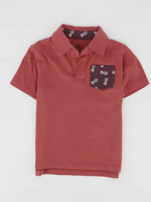 Kids Boy Side Pocket Polo Shirt,Nude