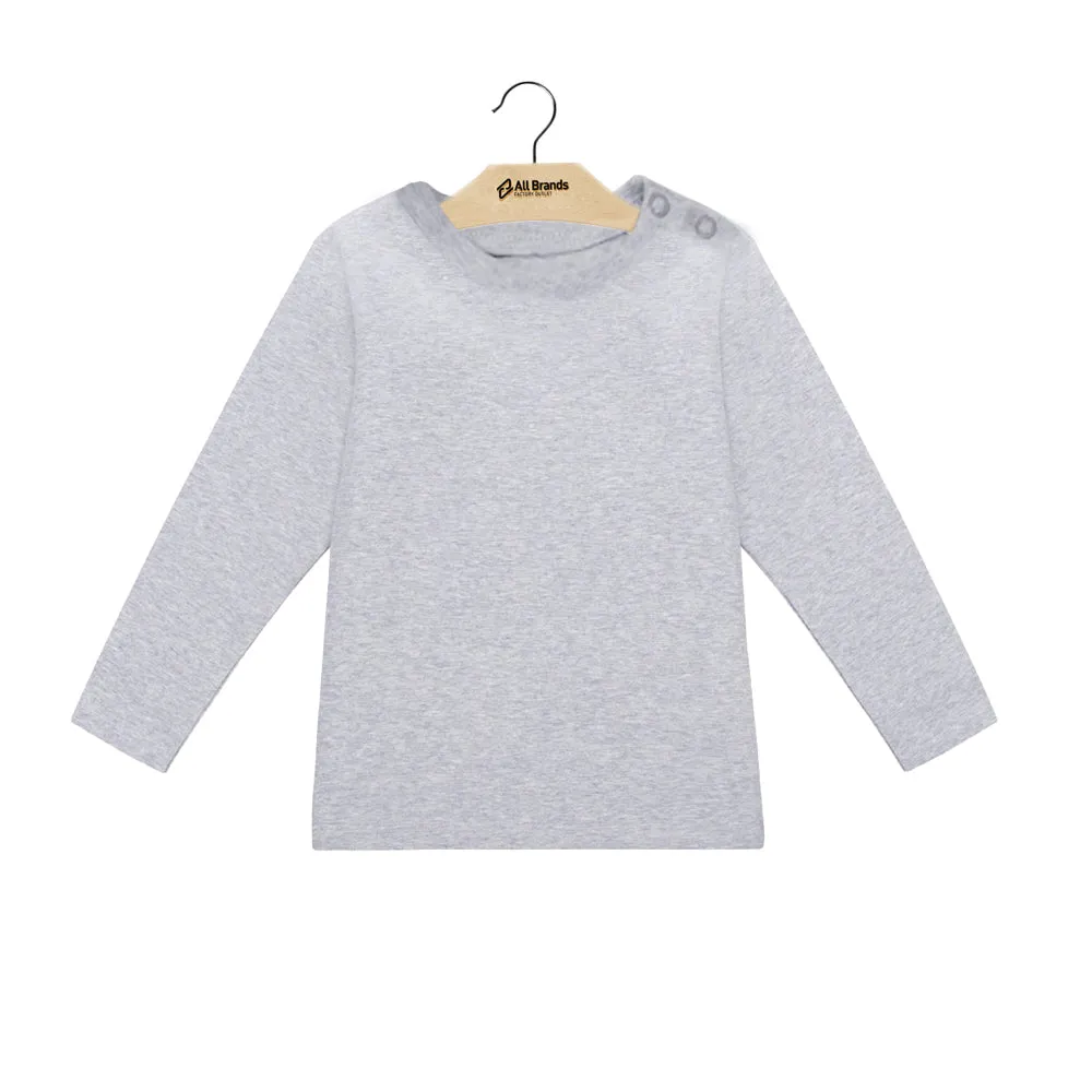 Kids Boy Solid Top,Light Grey