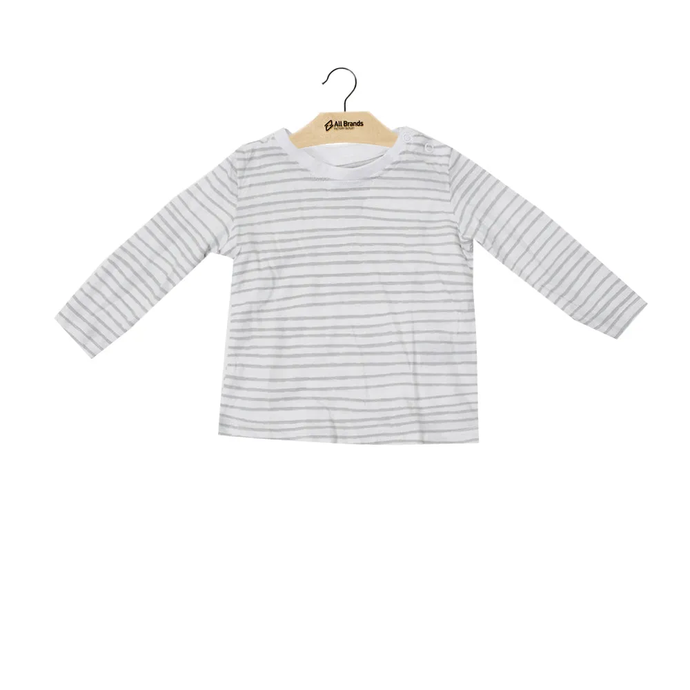 Kids Boy Striped Top,White