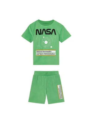 Kids Boy's 2 Pcs T-Shirt & Short Set,Green