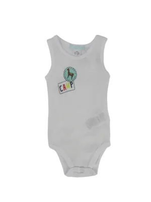 Kids Boy's Graphic Printed Bodysuit,White