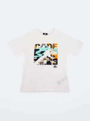 Kids Boy's Graphic Printed T-Shirt,White