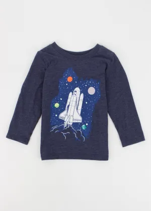 Kids Boy's Graphic Printed Top,Navy