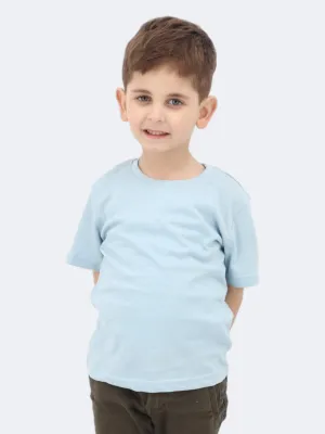 Kids Boy's Plain T-Shirt,Light Blue