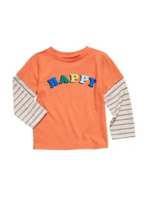 Kids Boy's Printed Top,Orange