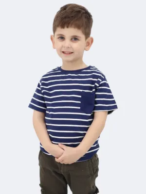 Kids Boy's Striped T-Shirt,Navy