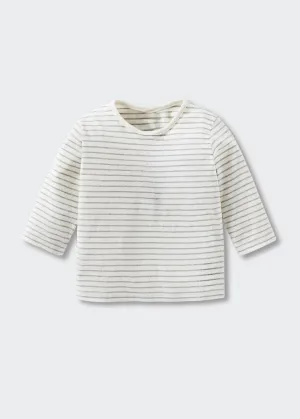 Kids Boy's Striped Top,White