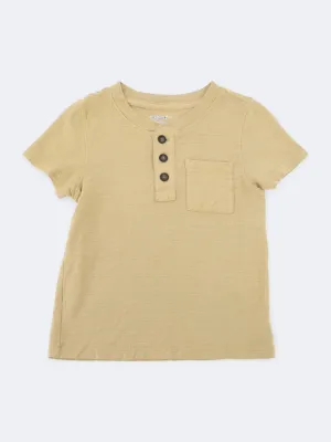 Kids Boy's Textured T-Shirt,Light Brown