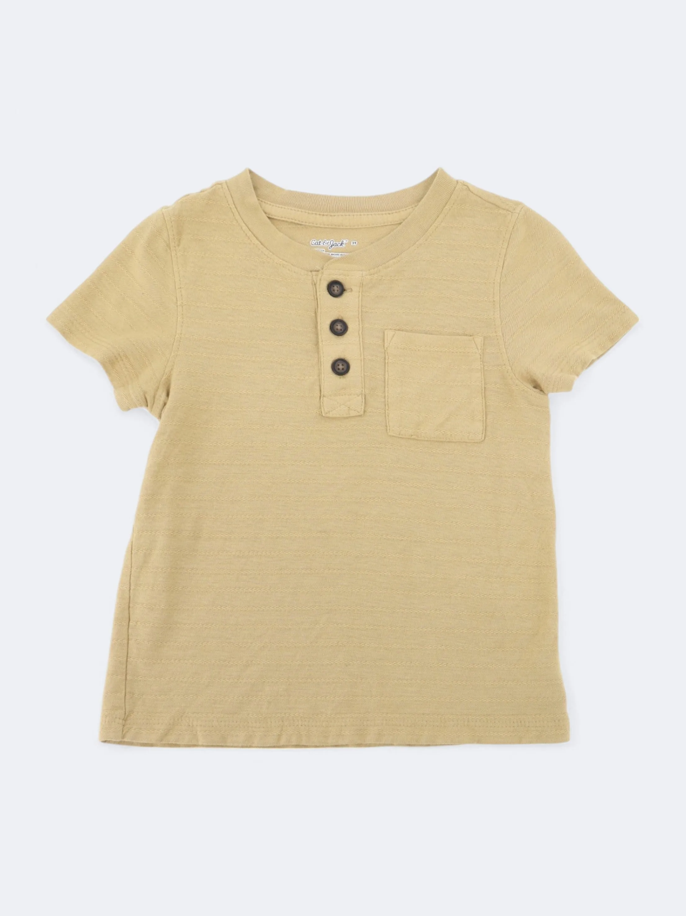 Kids Boy's Textured T-Shirt,Light Brown