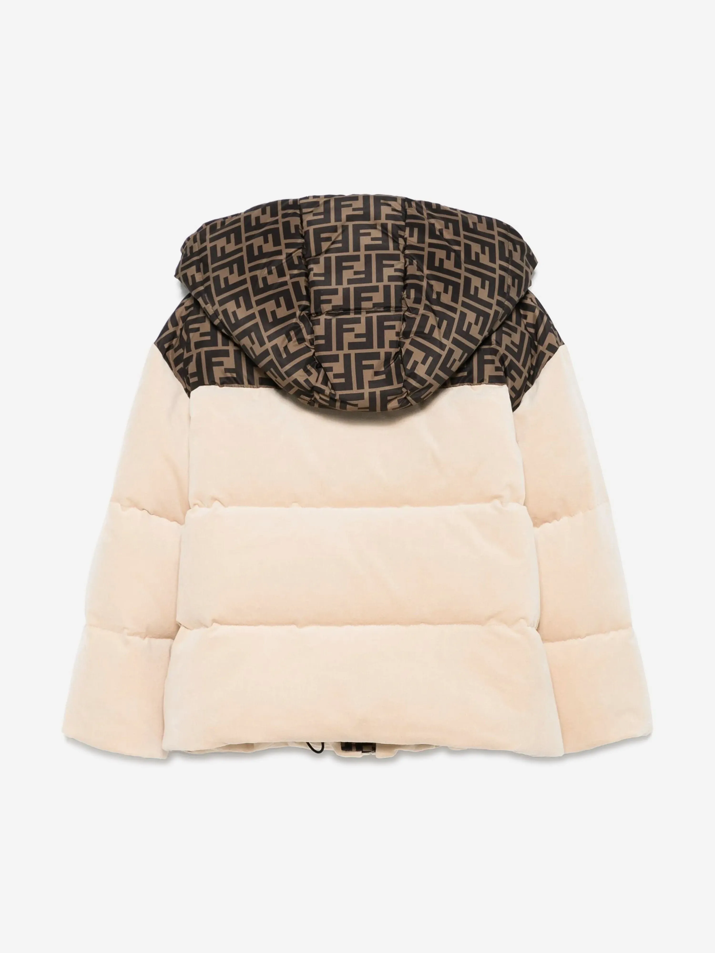 Kids Down Padded Puffer Jacket in Beige