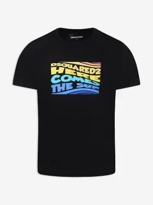 Kids Here Comes The Sun T-Shirt in Black