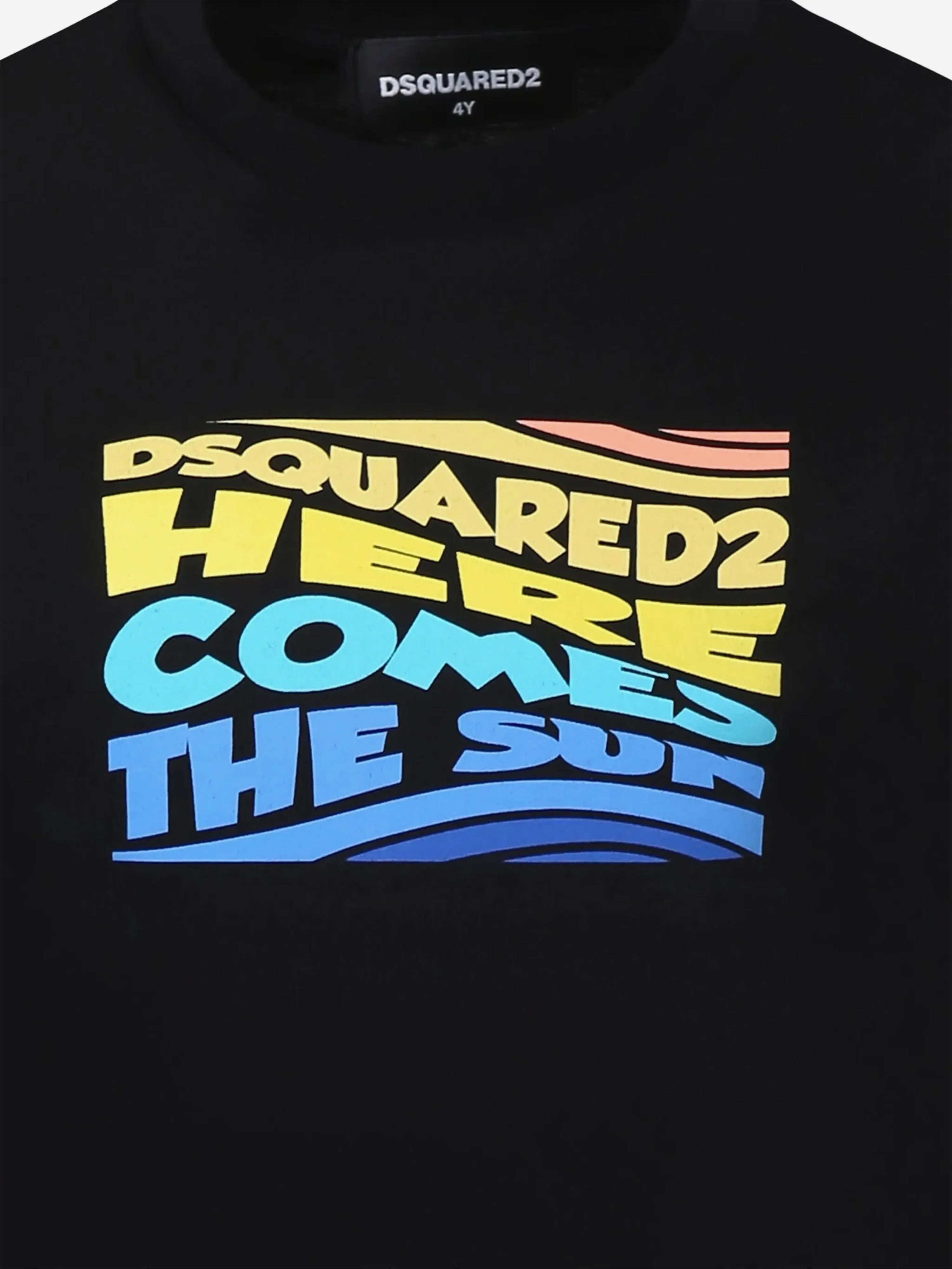 Kids Here Comes The Sun T-Shirt in Black