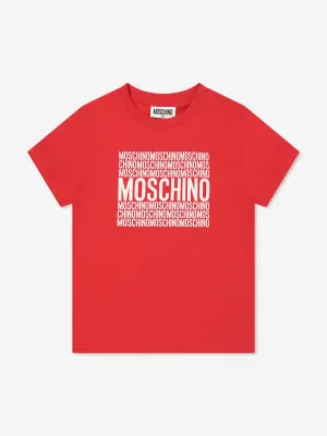Kids Logo Print T-Shirt in Red