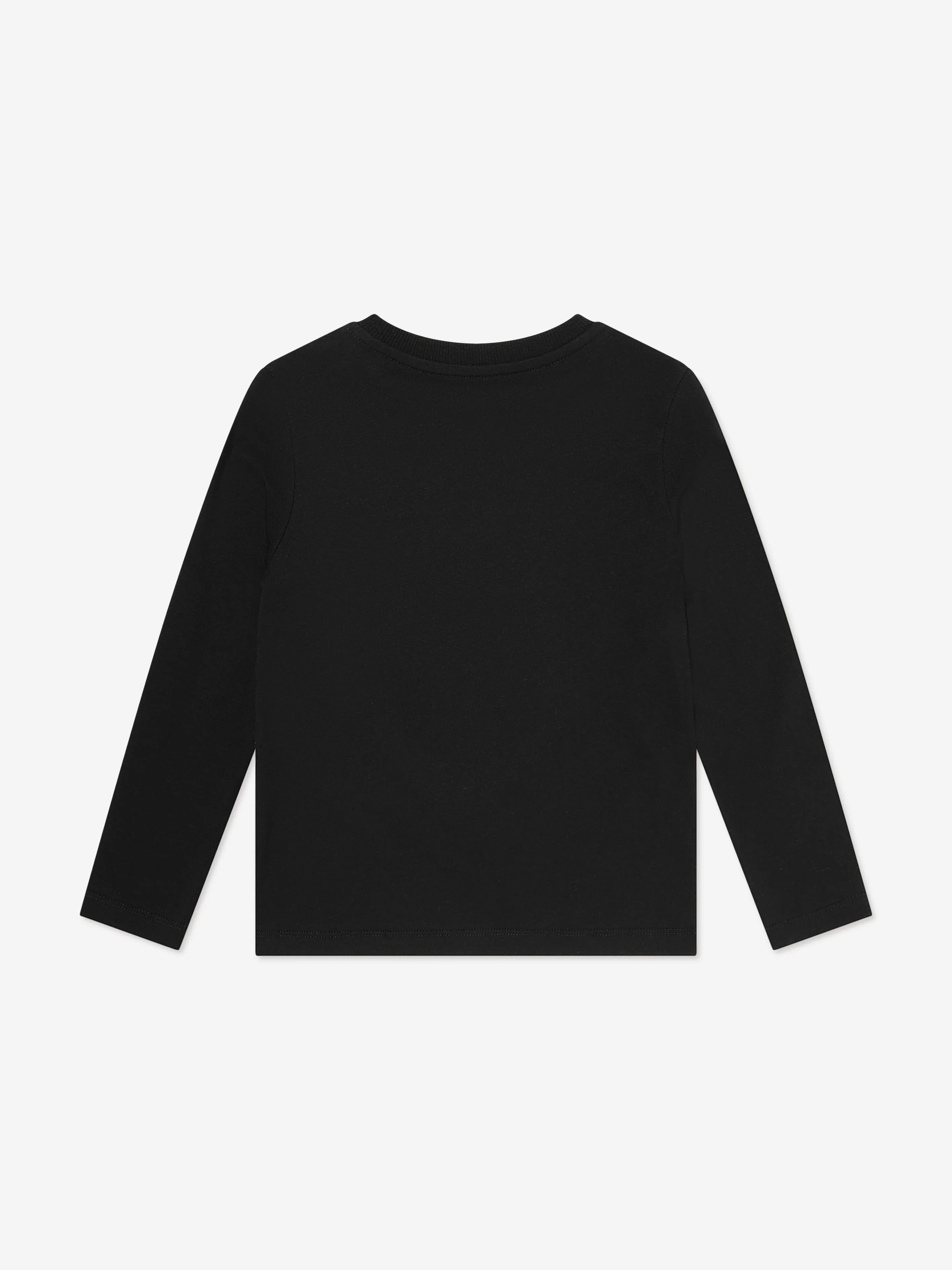 Kids Long Sleeve Teddy T-Shirt in Black