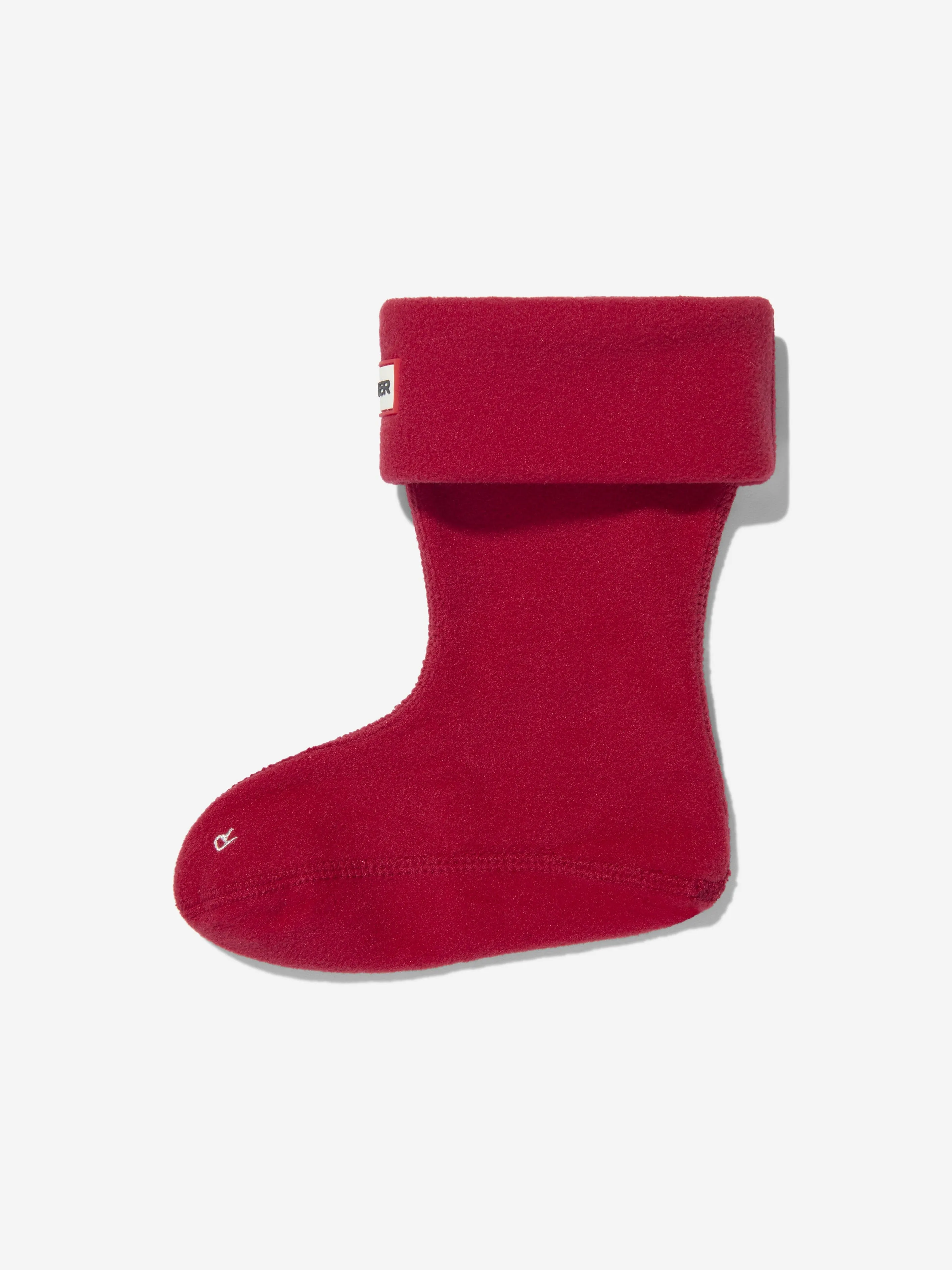Kids Recycled Fleece Boot Socks in Red