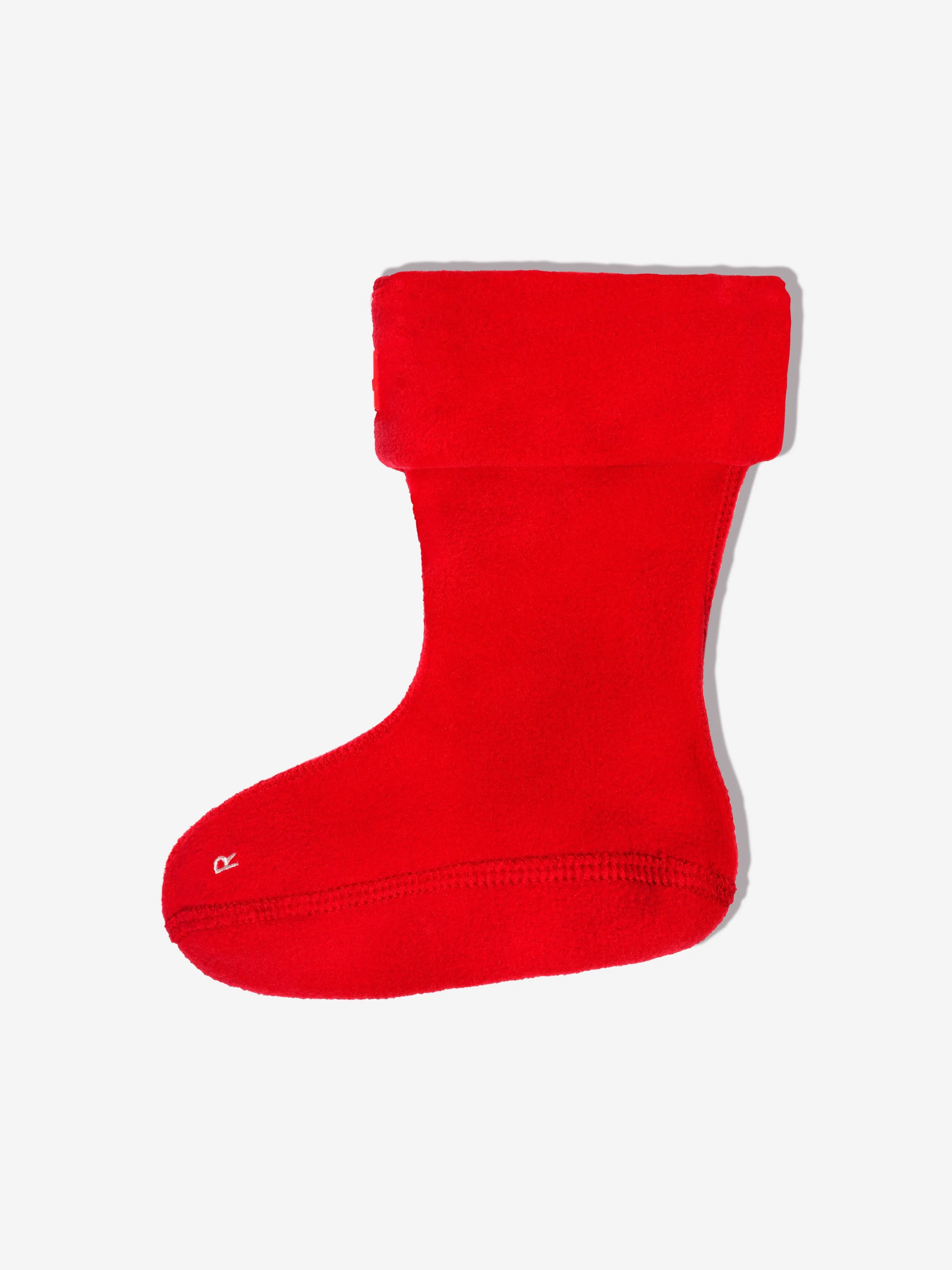 Kids Recycled Fleece Boot Socks in Red