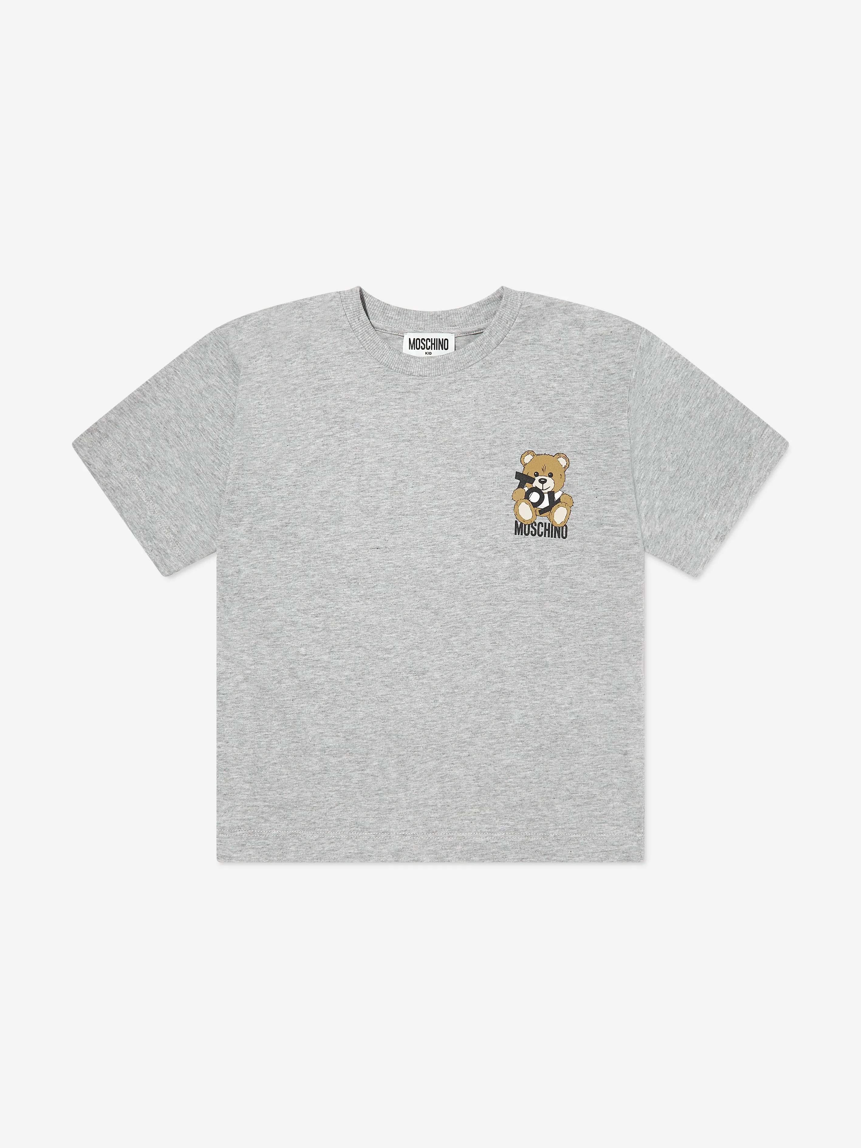 Kids Teddy Bear Logo T-Shirt in Grey