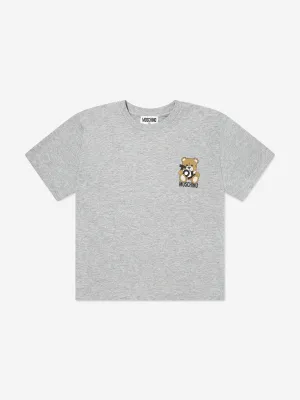 Kids Teddy Bear Logo T-Shirt in Grey