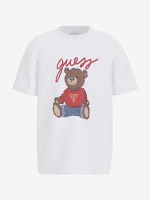 Kids Teddy Bear T-Shirt in White