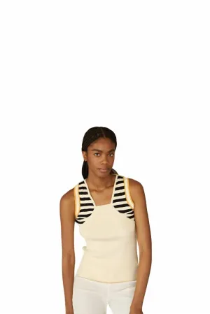Knit Tank Top In Cream