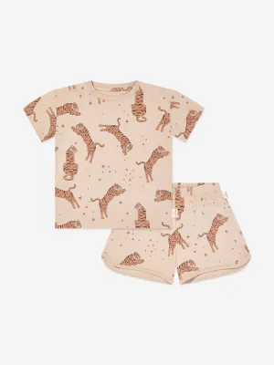 Konges Sl?jd Kids Tiger Short Set in Beige