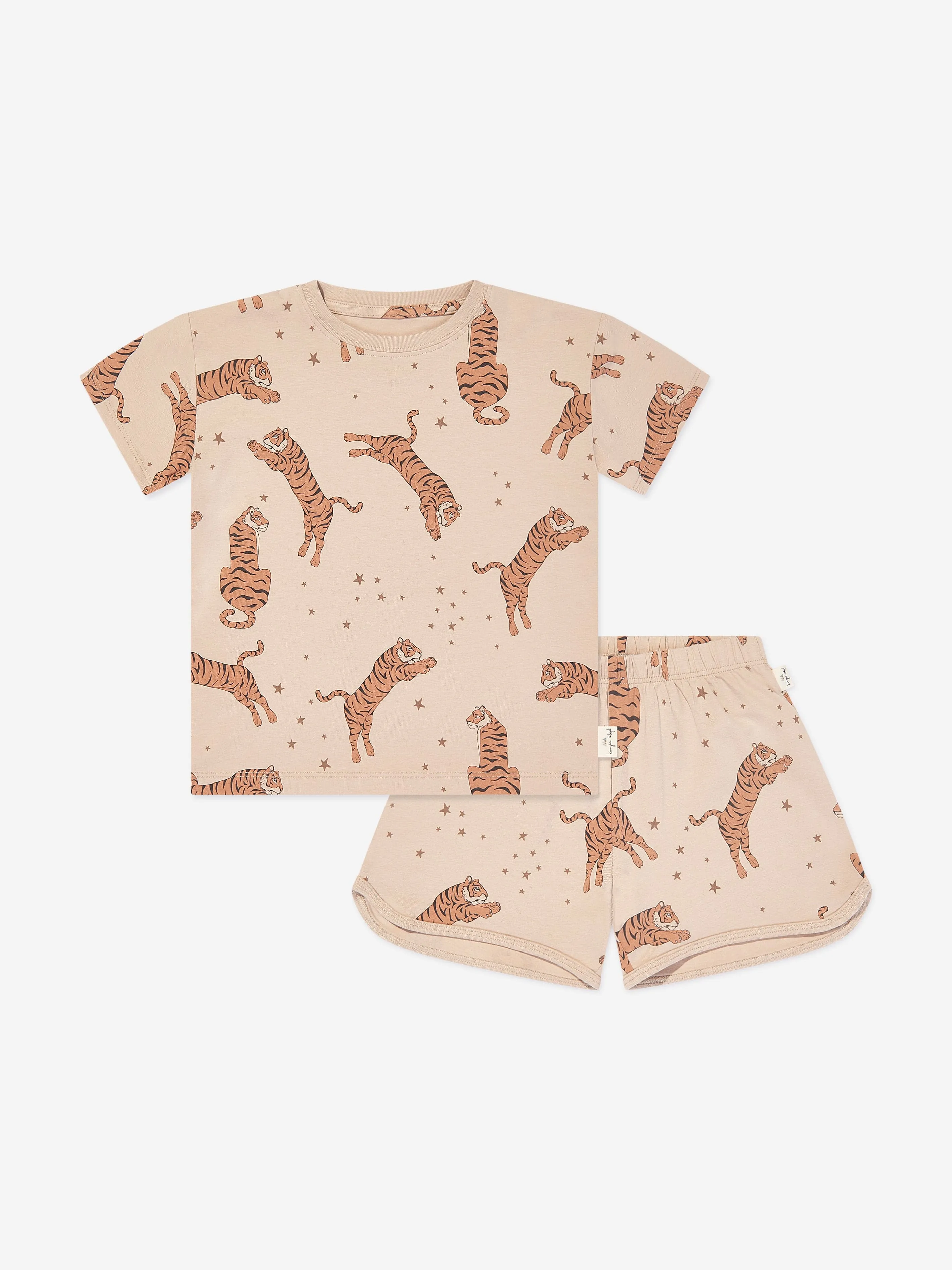 Konges Sl?jd Kids Tiger Short Set in Beige