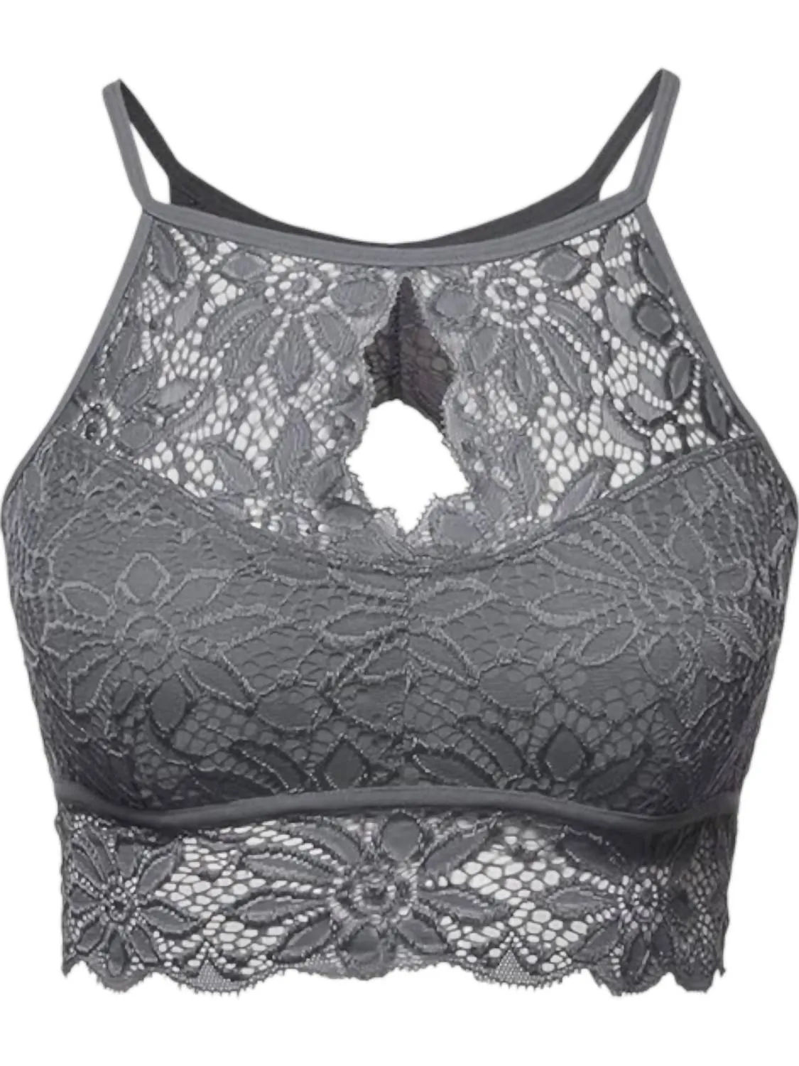 Lace Bralette In Gray