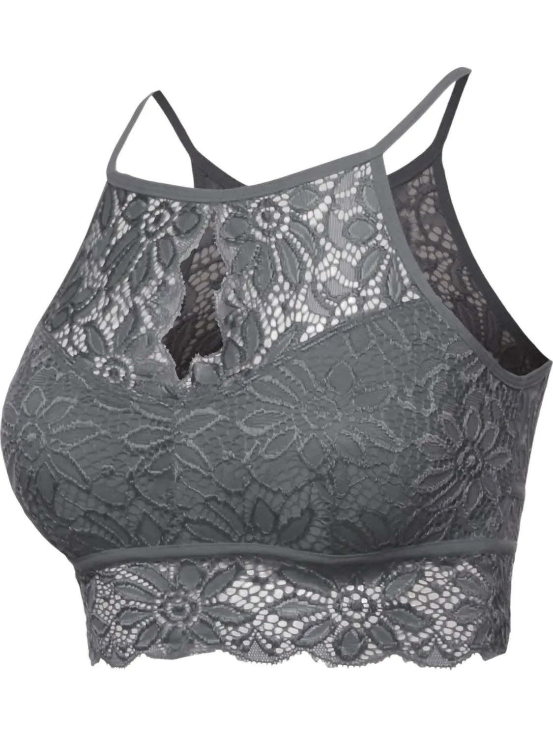 Lace Bralette In Gray