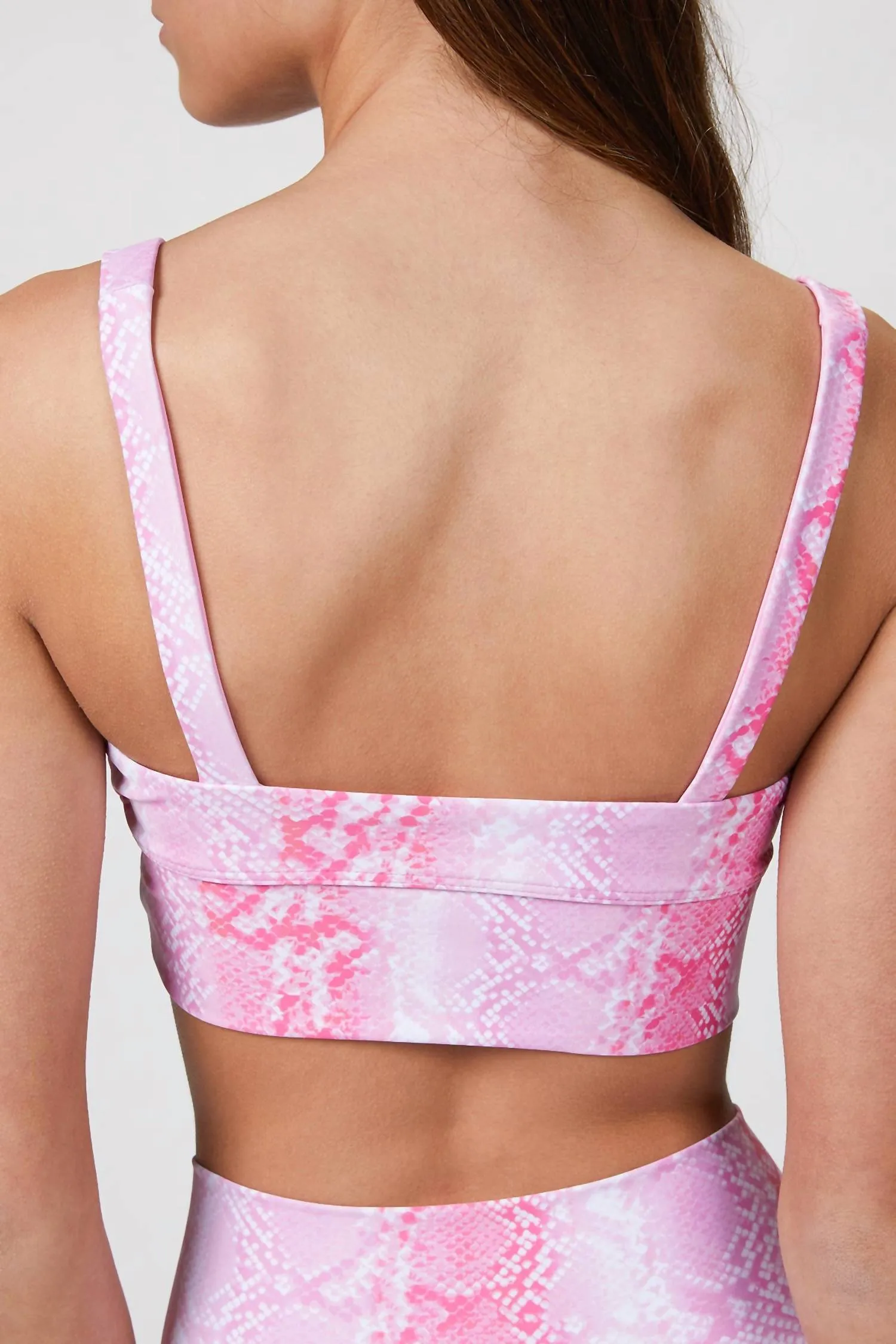 Leah Top In Fuchsia Pink Snake