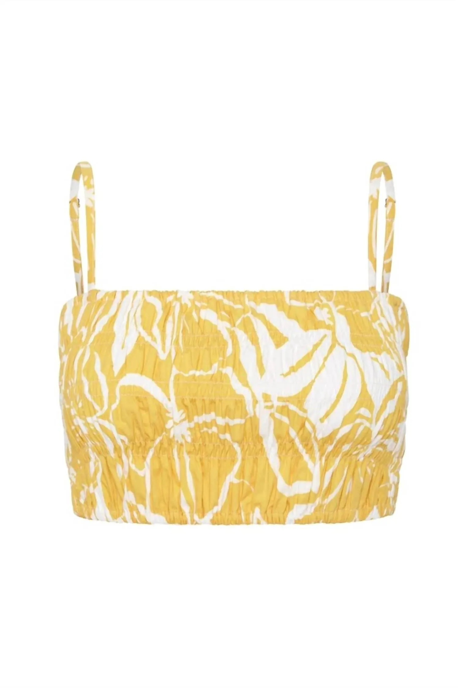 Liya Top In El Marsa Floral Print Marigold