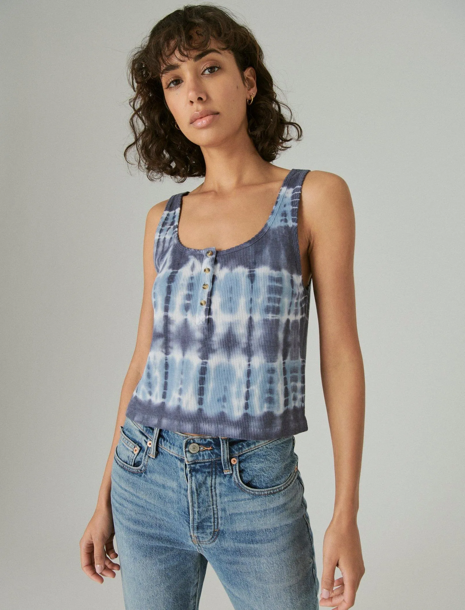 Lucky Brand Women's Waffle Boy Tank
