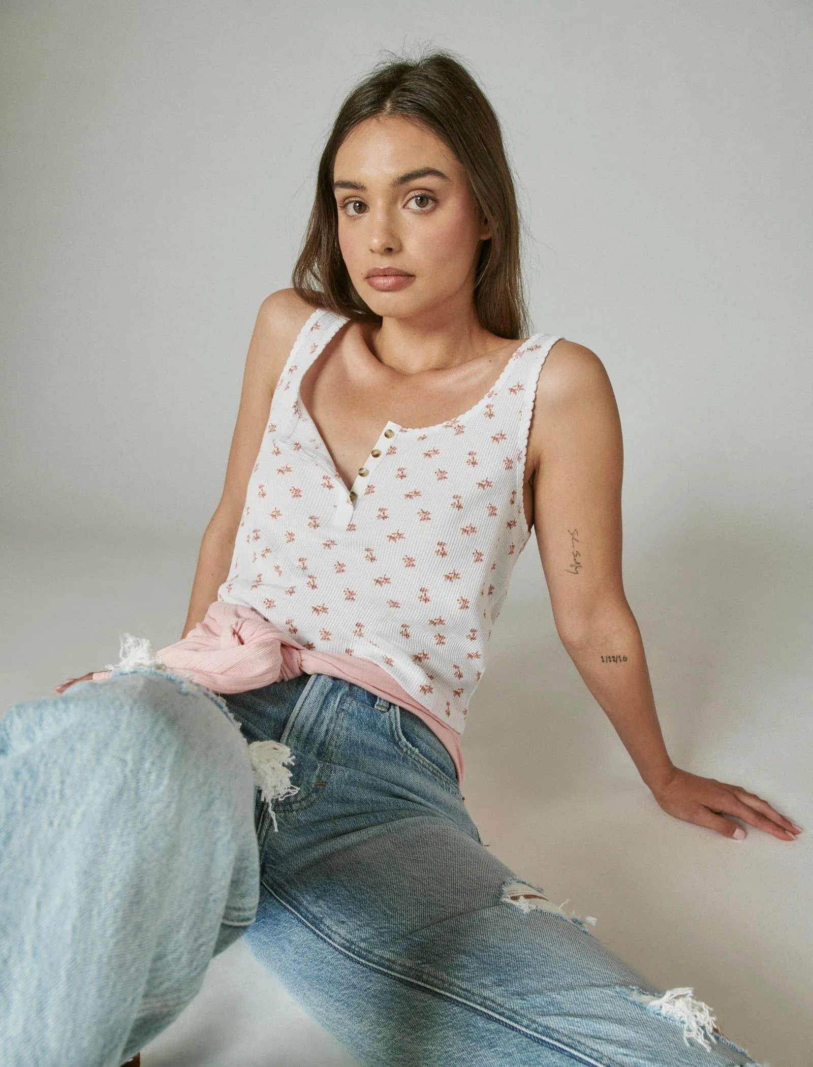 Lucky Brand Women's Waffle Boy Tank