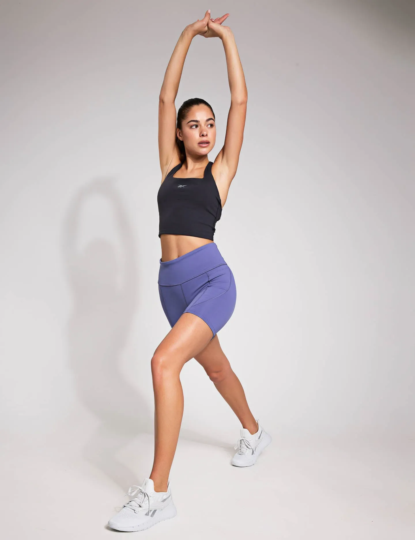 Lux High Waisted Biker Shorts 6" - Twilight Purple
