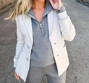Luxe Sports Blazer In Stone