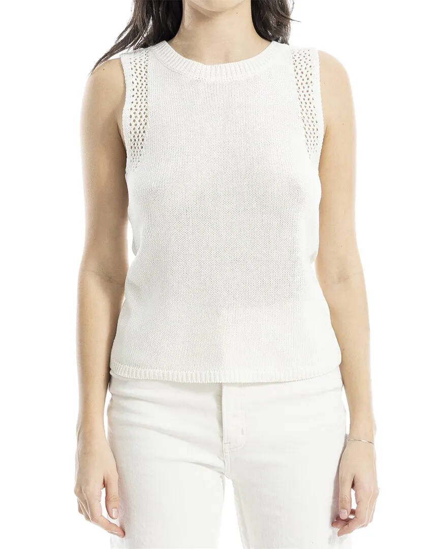 Max Studio Sleeveless Sweater Linen-Blend Top
