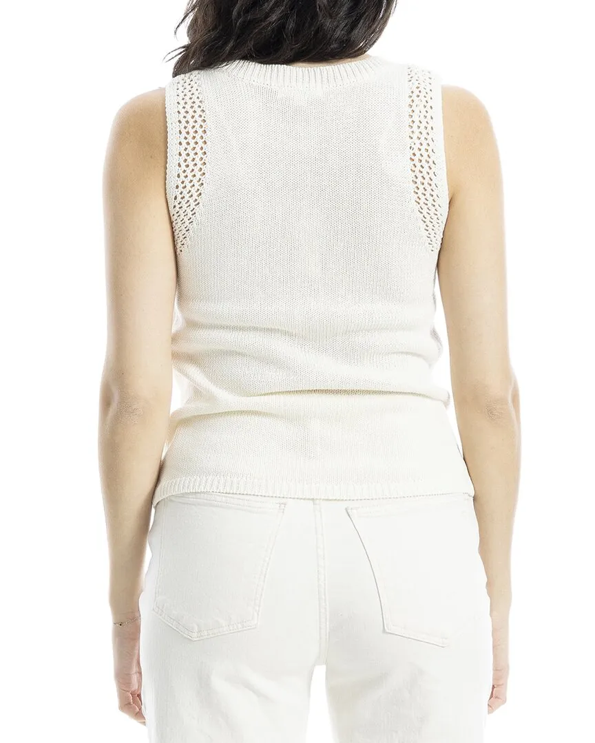 Max Studio Sleeveless Sweater Linen-Blend Top