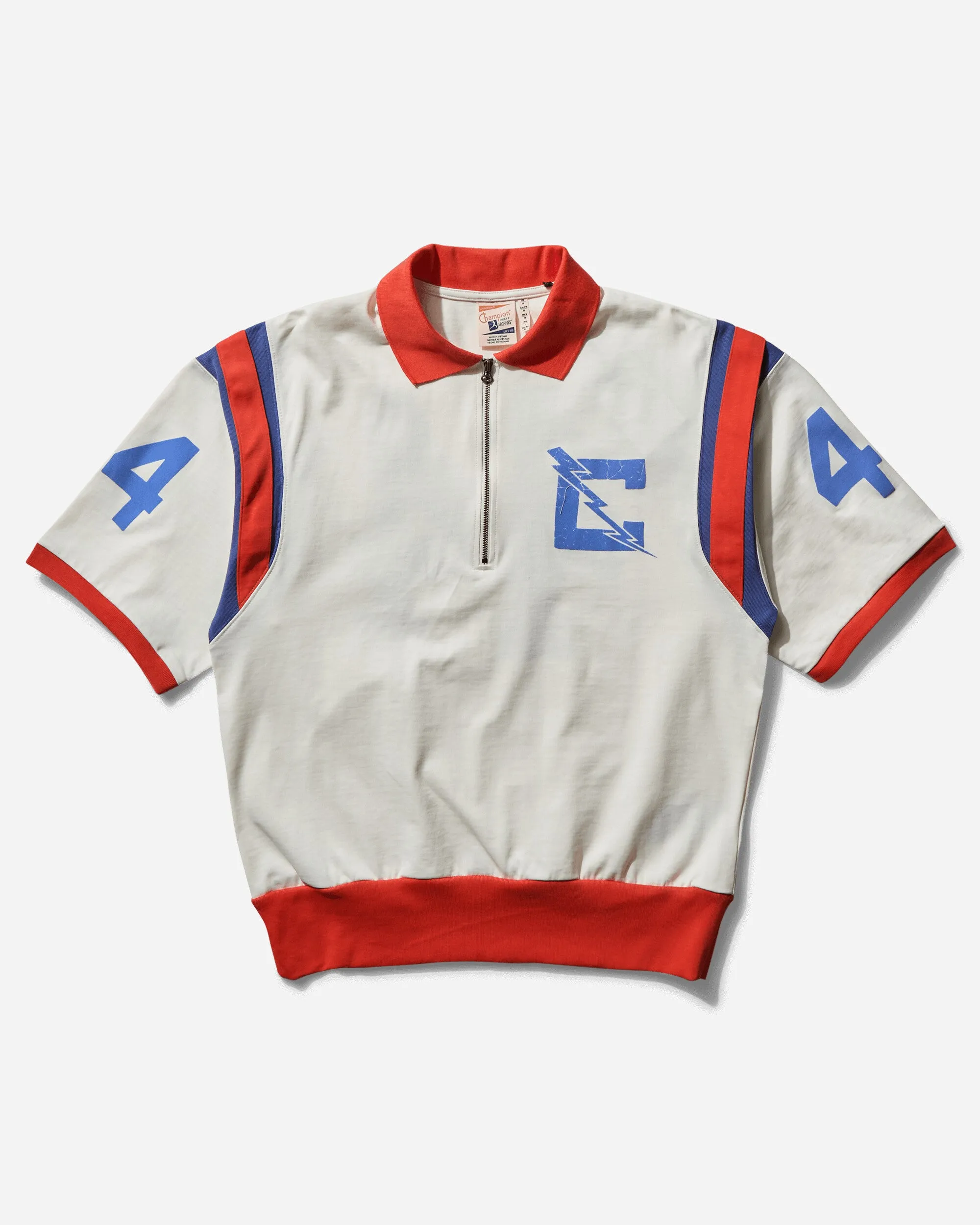 Men's 50's Pool Boy Zip Shirt Pearl