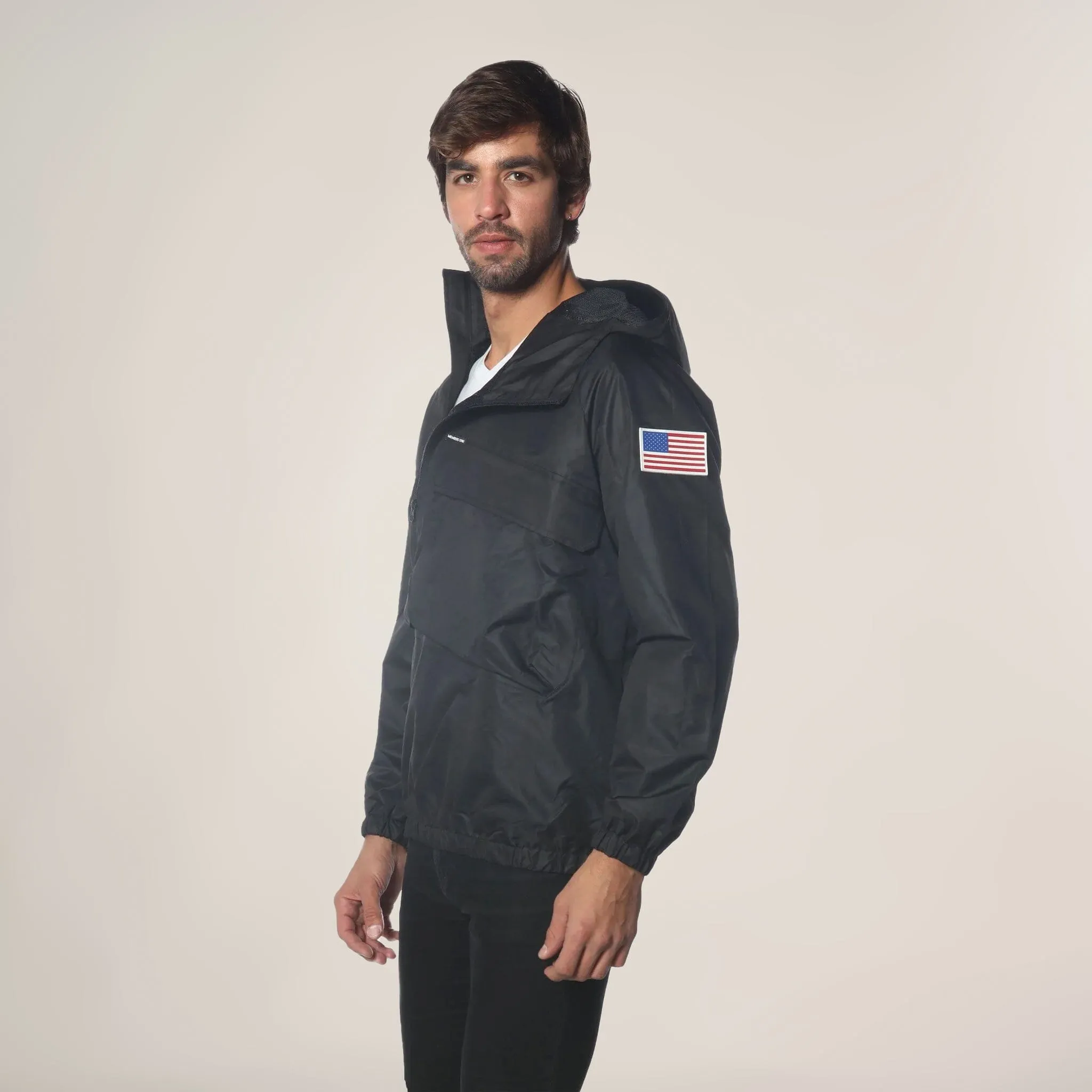 Men's Asymmetrical Windbreaker Jacket